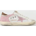 Sneakers larghezza E rosa numero 37 in mesh per Donna Golden Goose Super Star 