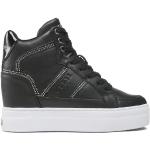 Sneakers alte scontate nere numero 37 in similpelle per Donna Guess 