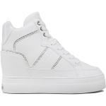 Sneakers alte scontate bianche numero 39 in similpelle per Donna Guess 