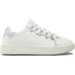 Sneakers basse scontate bianche numero 37 in similpelle per Donna Guess 