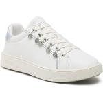 Sneakers basse scontate bianche numero 40 in similpelle per Donna Guess 
