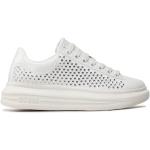 Sneakers basse scontate bianche numero 35 in similpelle per Donna Guess 