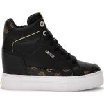 Sneakers alte scontate nere numero 36 in similpelle per Donna Guess 