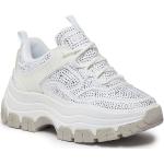 Sneakers basse scontate bianche numero 38 in similpelle per Donna Guess 