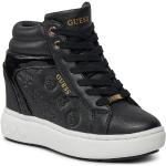 Sneakers alte scontate nere numero 39 in similpelle per Donna Guess 