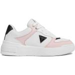 Sneakers basse scontate bianche numero 38 in similpelle per Donna Guess 