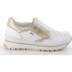 Sneakers larghezza E bianche con cerniera con plantare estraibile con cerniera per Donna Igi&Co 