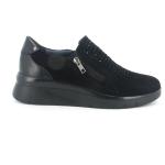 Sneakers in pelle nero k55407a nuova col