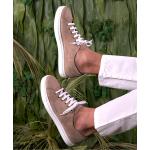 Sneakers larghezza E beige numero 40 in pelle di camoscio con stringhe con tacco da 3 cm a 5 cm ultraleggere per Uomo D'arienzo 