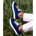 Sneakers larghezza E blu scuro numero 42 in pelle di camoscio con stringhe con tacco da 3 cm a 5 cm ultraleggere per Uomo D'arienzo 