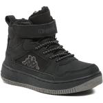 Sneakers alte scontate nere numero 29 in similpelle per bambini Kappa 