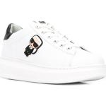 Sneakers stringate larghezza E scontate bianche numero 37 di gomma con stringhe Karl Lagerfeld Karl 