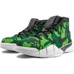Sneakers alte larghezza E militari verdi di gomma mimetiche con stringhe per Donna Nike Kobe 1 