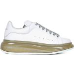 Sneakers stringate bianche numero 40 taglie comode di gomma con glitter con stringhe per Donna Alexander McQueen 
