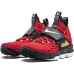 Sneakers alte larghezza E rosse di gomma chiusura velcro antiscivolo per Donna Nike Lebron XV 
