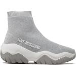 Sneakers alte scontate grigie numero 35 per Donna Moschino Love Moschino 