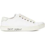 Sneakers stringate larghezza E bianche numero 41 di cotone Bio con stringhe per Uomo Saint Laurent Paris 