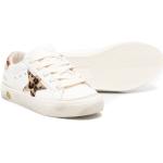 Sneakers stringate larghezza A bianche numero 34 di gomma leopardate con stringhe per Donna Golden Goose May 