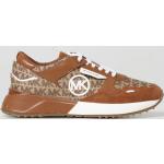 Sneakers basse larghezza E scontate casual beige in tessuto all over Michael Kors MICHAEL 