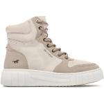 Sneakers alte scontate beige numero 40 in similpelle per Donna Mustang 