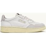 sneakers open low in pelle e suede colore bianco
