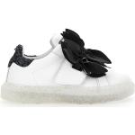 Sneakers classiche nere numero 35 a fiori per bambini Monnalisa 