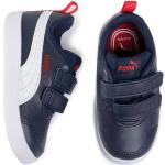 Sneakers basse scontate blu scuro numero 25 in similpelle per bambini Puma 