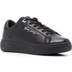 Sneakers stringate larghezza E scontate nere numero 37 di gomma con stringhe Tommy Hilfiger Signature 