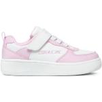 Sneakers basse scontate rosa numero 27 in similpelle per bambini Skechers 