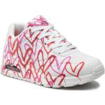Sneakers basse bianche numero 35 in similpelle per Donna Skechers 