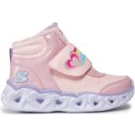 Sneakers alte scontate rosa numero 27 in similpelle per bambini Skechers 