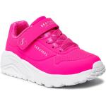 Sneakers basse rosa numero 31 in similpelle per bambini Skechers 