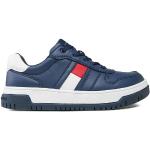 Sneakers basse scontate blu scuro numero 35 in similpelle per Donna Tommy Hilfiger 