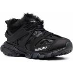 Sneakers stringate nere numero 37 di eco-pelliccia con stringhe Balenciaga Track 
