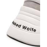 Sneakers stringate larghezza E bianche di gomma con stringhe antiscivolo Naked Wolfe 