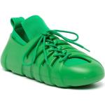 Sneakers stringate larghezza E scontate verdi numero 37 di gomma con stringhe antiscivolo Bottega Veneta 