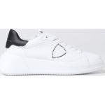 Sneakers basse larghezza E bianche numero 37 di cotone con stringhe Philippe Model 