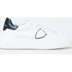 Sneakers basse larghezza E bianche numero 41 di cotone con stringhe Philippe Model 