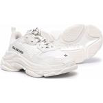 Sneakers stringate larghezza E bianche numero 33 in poliuretano con stringhe per Donna Balenciaga Triple S 