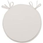 Soleil d'ocre Cuscino per Sedia da bistrot, Bianco, Diametre 40 cm