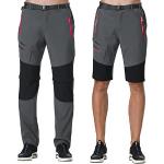 Pantaloni grigi 3 XL taglie comode softshell antivento impermeabili traspiranti per la primavera da snowboard per Uomo 
