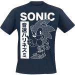 Sonic The Hedgehog - Japanese - T-Shirt - Uomo - blu scuro