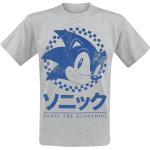 Sonic The Hedgehog - Japanese - T-Shirt - Uomo - grigio sport