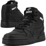 Sneakers larghezza E casual nere numero 39 di pelle antiscivolo platform per Donna 