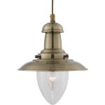 Lampadari rustici trasparenti in ottone a goccia compatibile con E27 Searchlight 