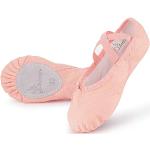 Scarpe larghezza E rosa numero 33 di cotone antiscivolo da danza classica per bambini 