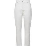 Pantaloni bianchi M di cotone tinta unita a 5 tasche per Donna Souvenir 