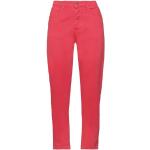 Pantaloni rossi M di cotone tinta unita a 5 tasche per Donna Souvenir 