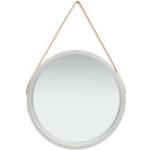 Specchi rotondi grigi di vetro con cornice diametro 60 cm 