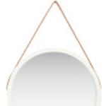 Specchi rotondi beige di vetro con cornice diametro 60 cm 